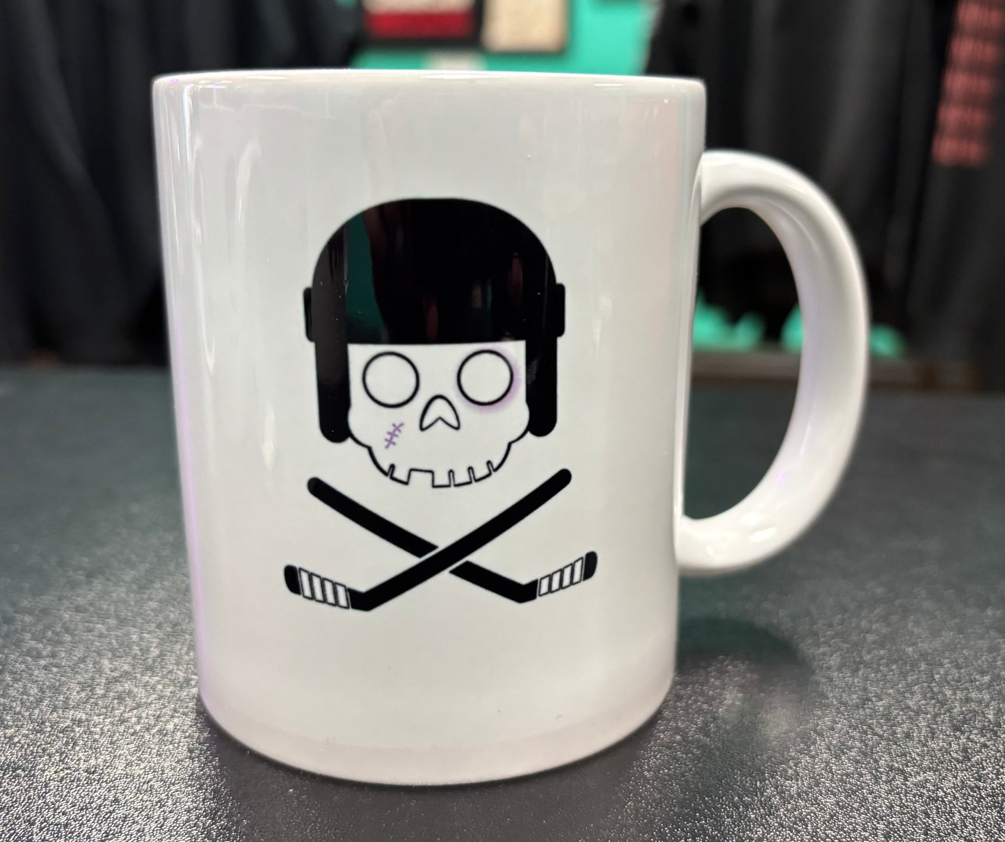 Hockey Skull and Cross Sticks - Mug