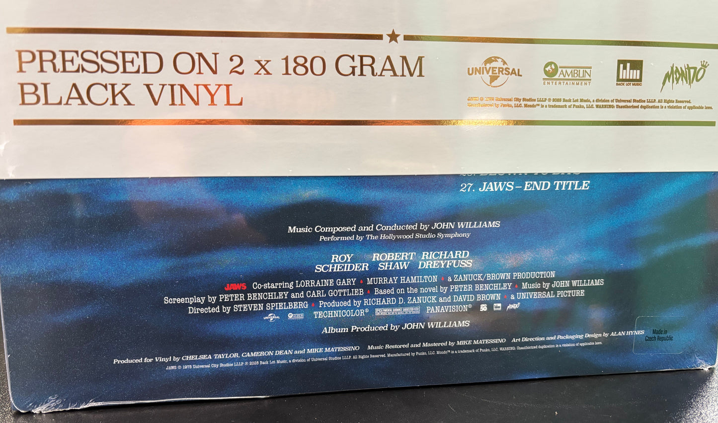 Jaws Original Motion Picture Score 50th Anniversary Edition 2XLP - Vinyl