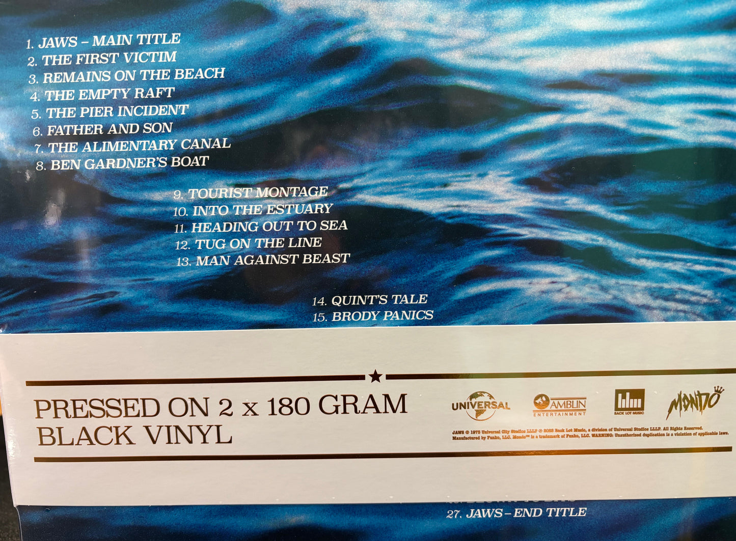 Jaws Original Motion Picture Score 50th Anniversary Edition 2XLP - Vinyl
