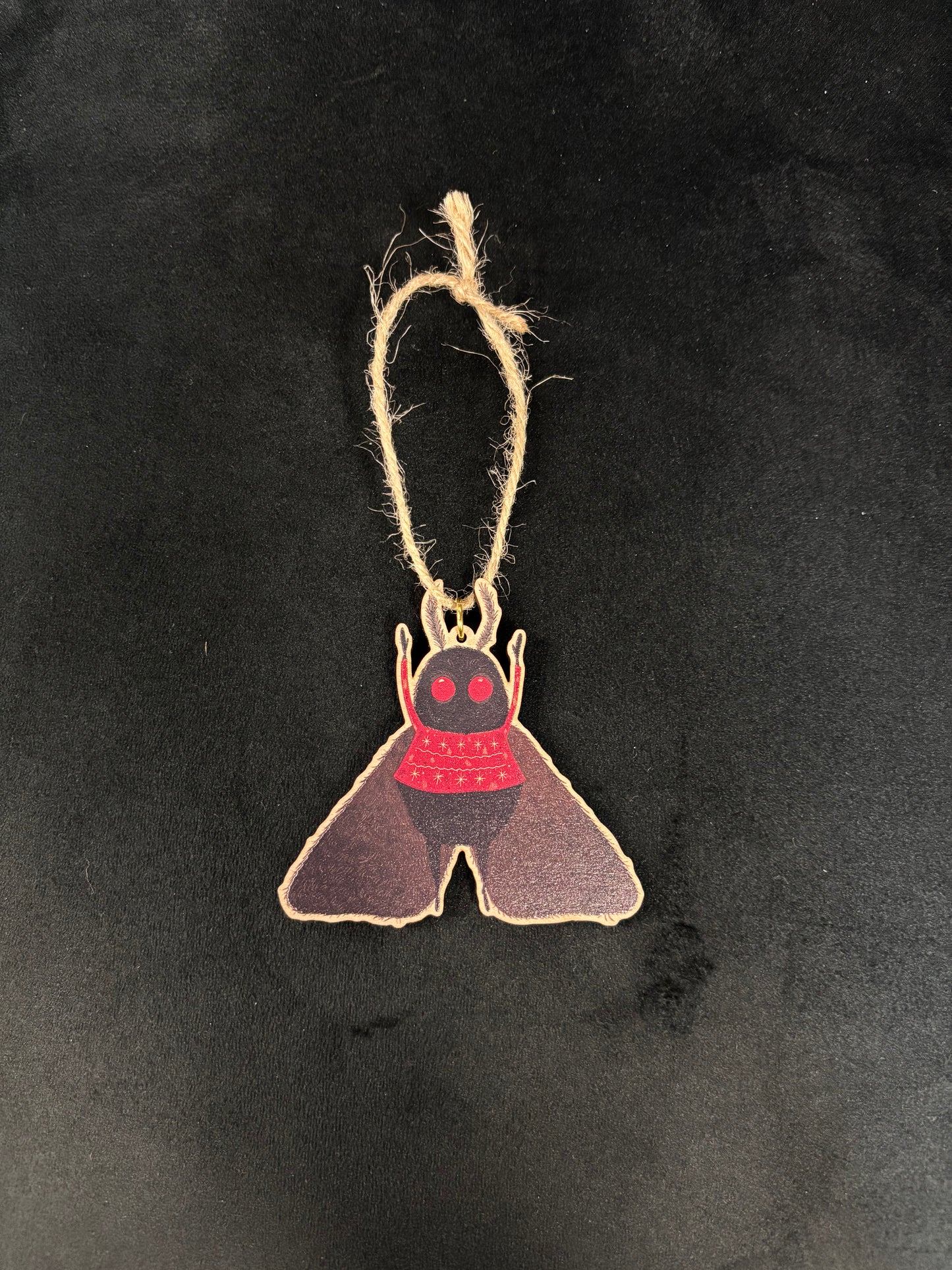 Wooden Mothman Sweater - Ornament