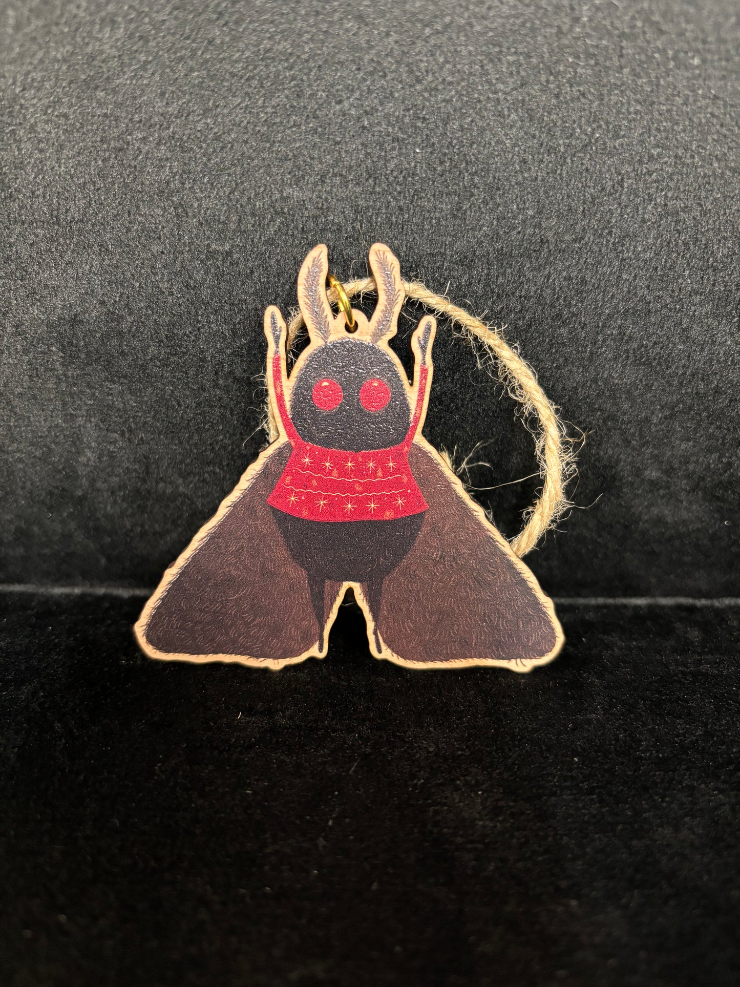 Wooden Mothman Sweater - Ornament