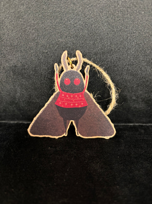 Wooden Mothman Sweater - Ornament