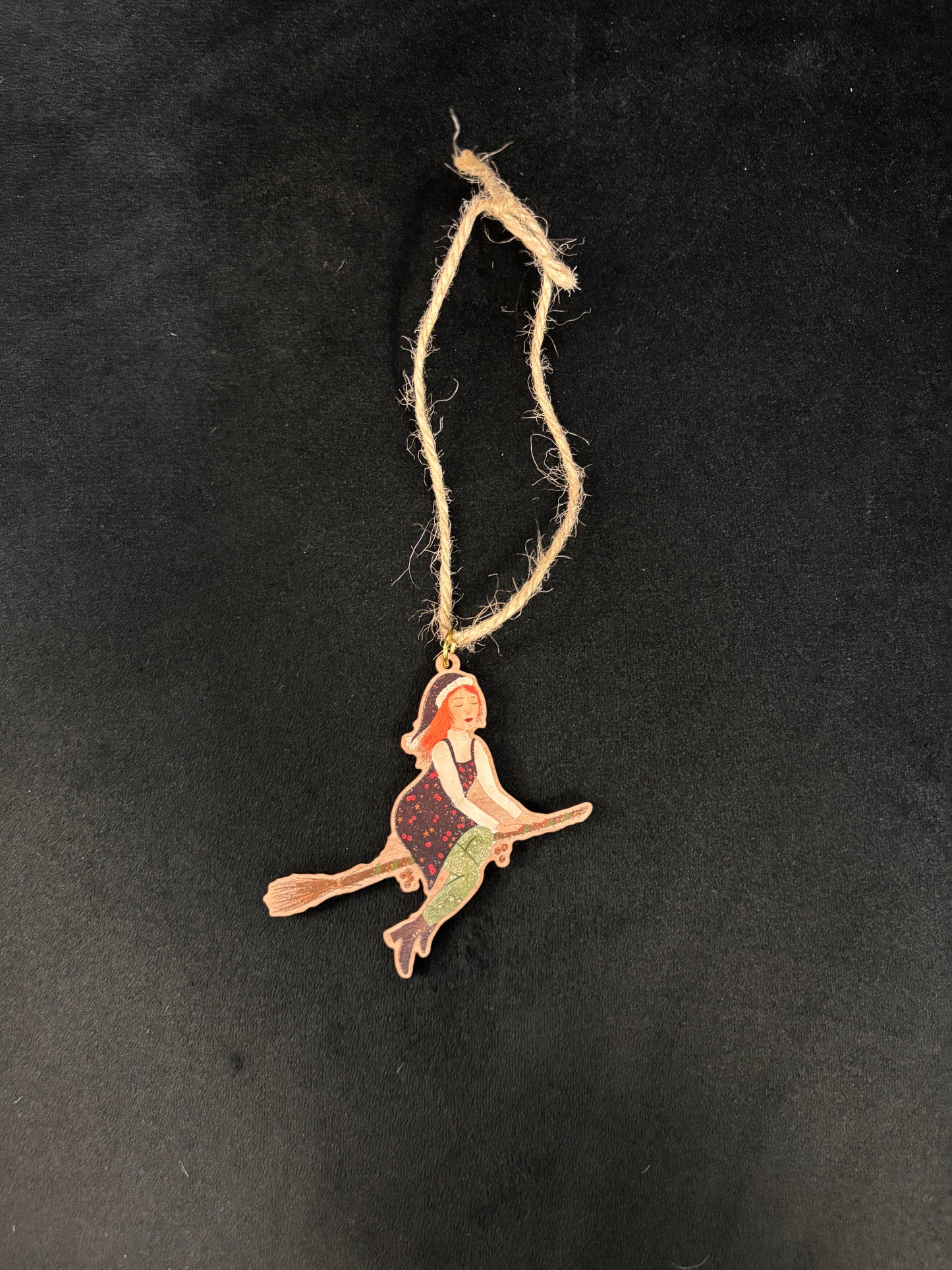 Wooden Witch - Ornament