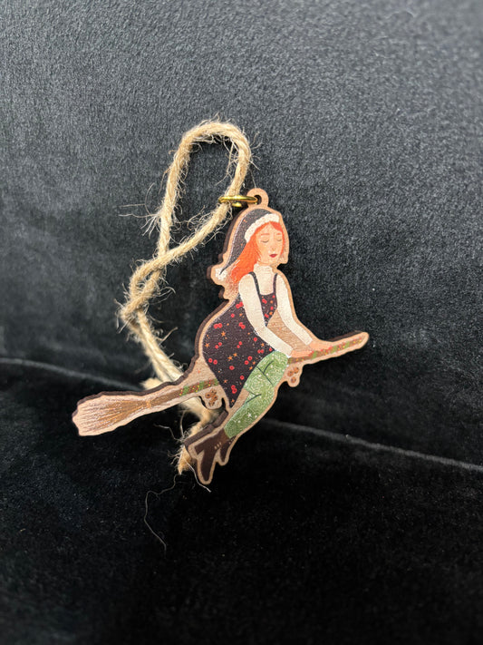 Wooden Witch - Ornament