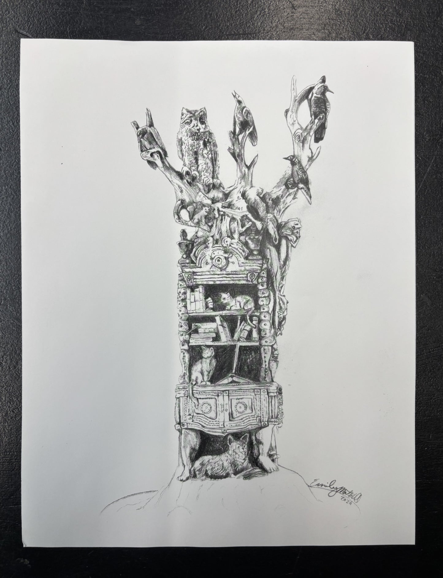 Log Carving - Art Print