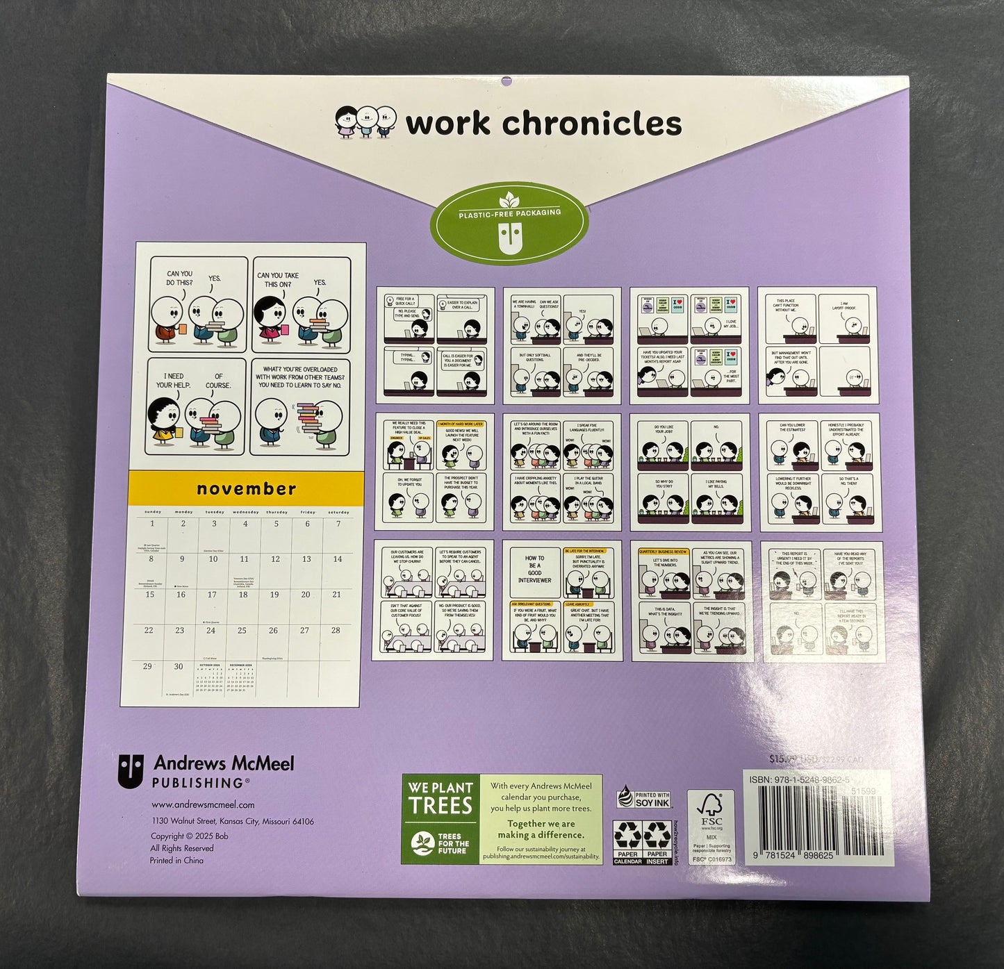 Work Chronicles - Wall Calendar