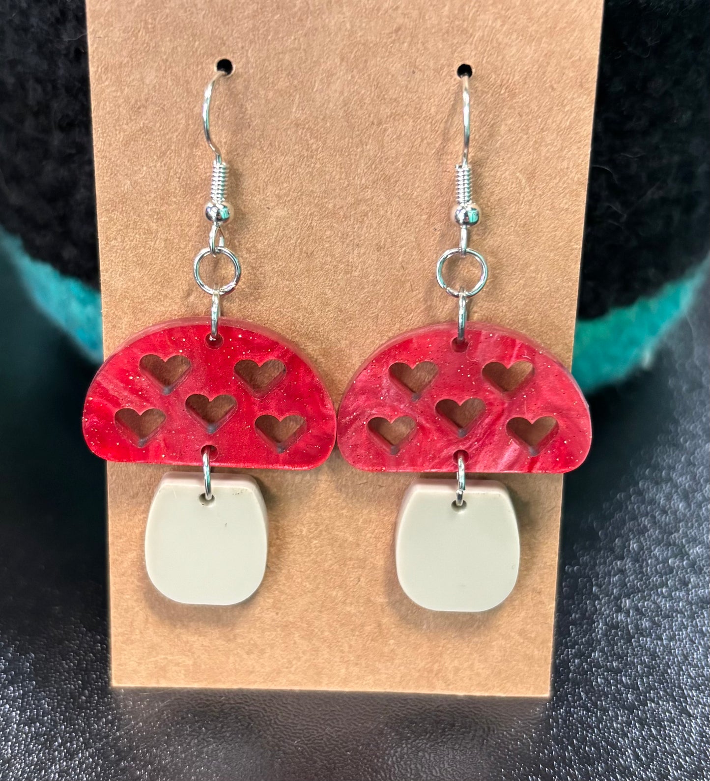 Heart Mushroom - Earrings