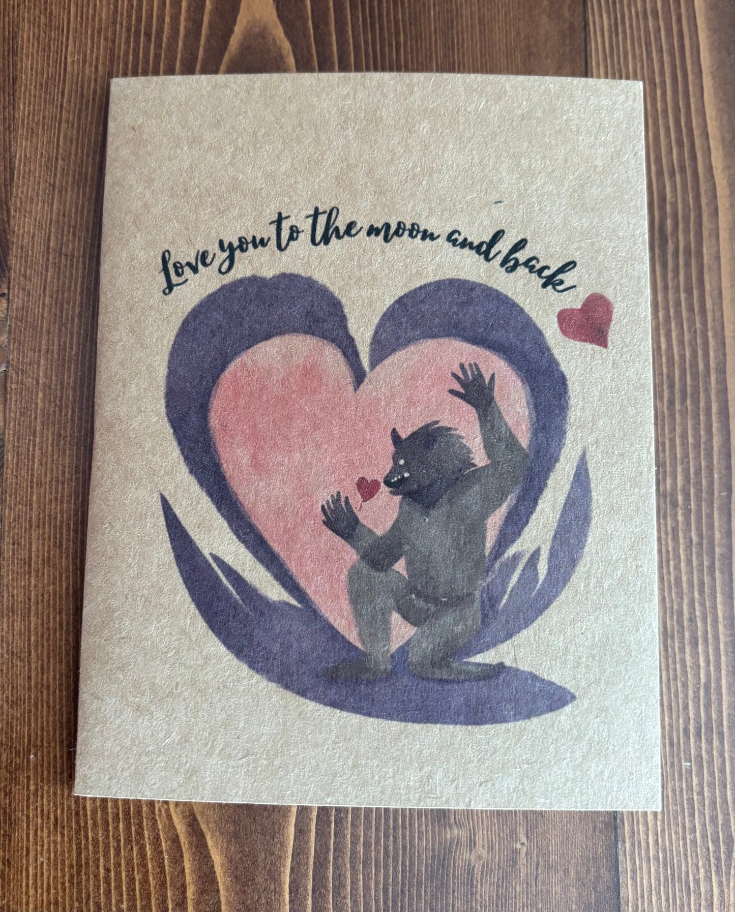 Werewolf Too the Moon - Greeting Card