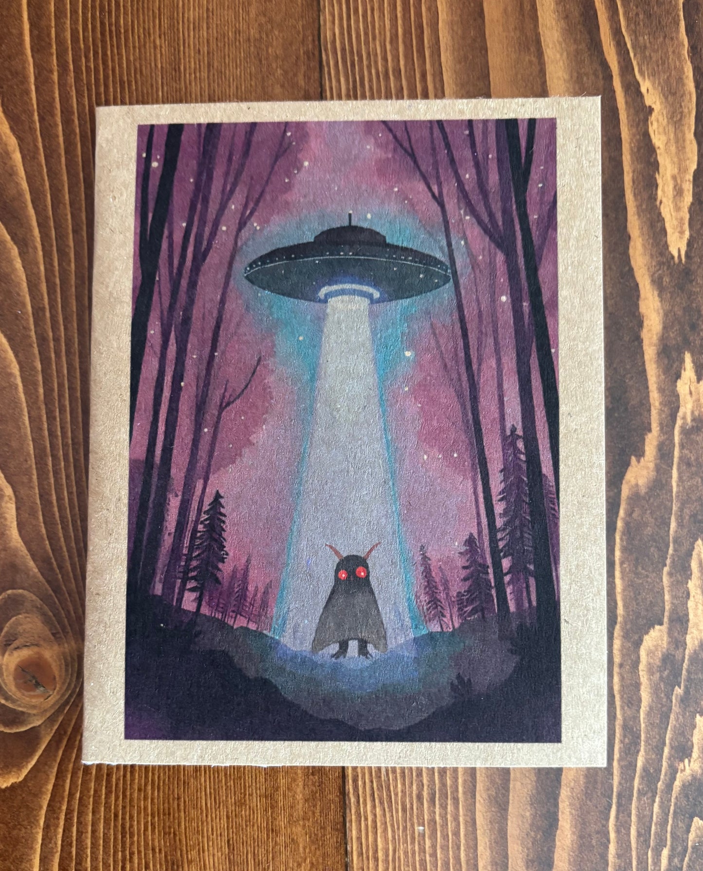 Mothman UFO - Greeting Card