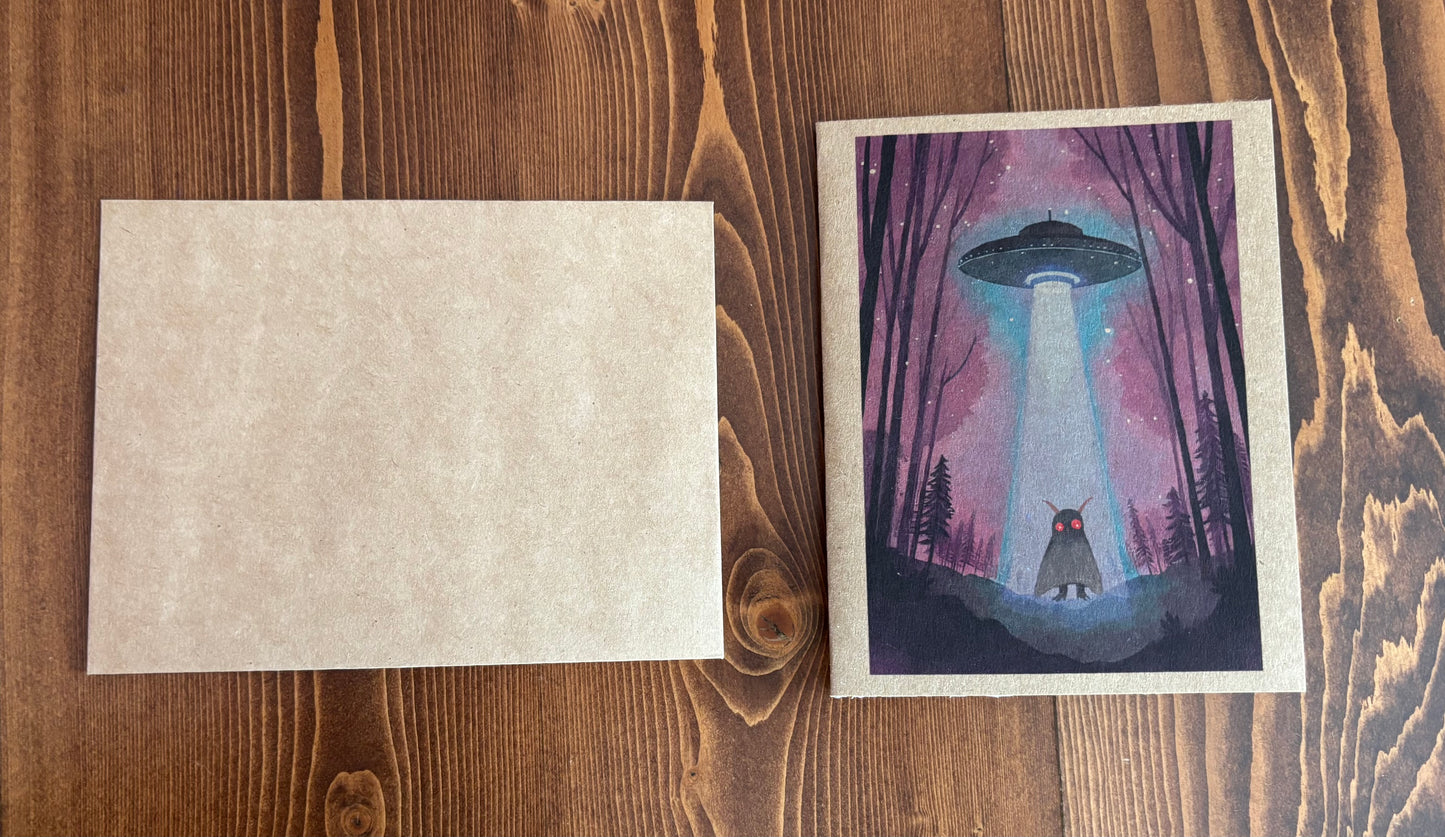 Mothman UFO - Greeting Card