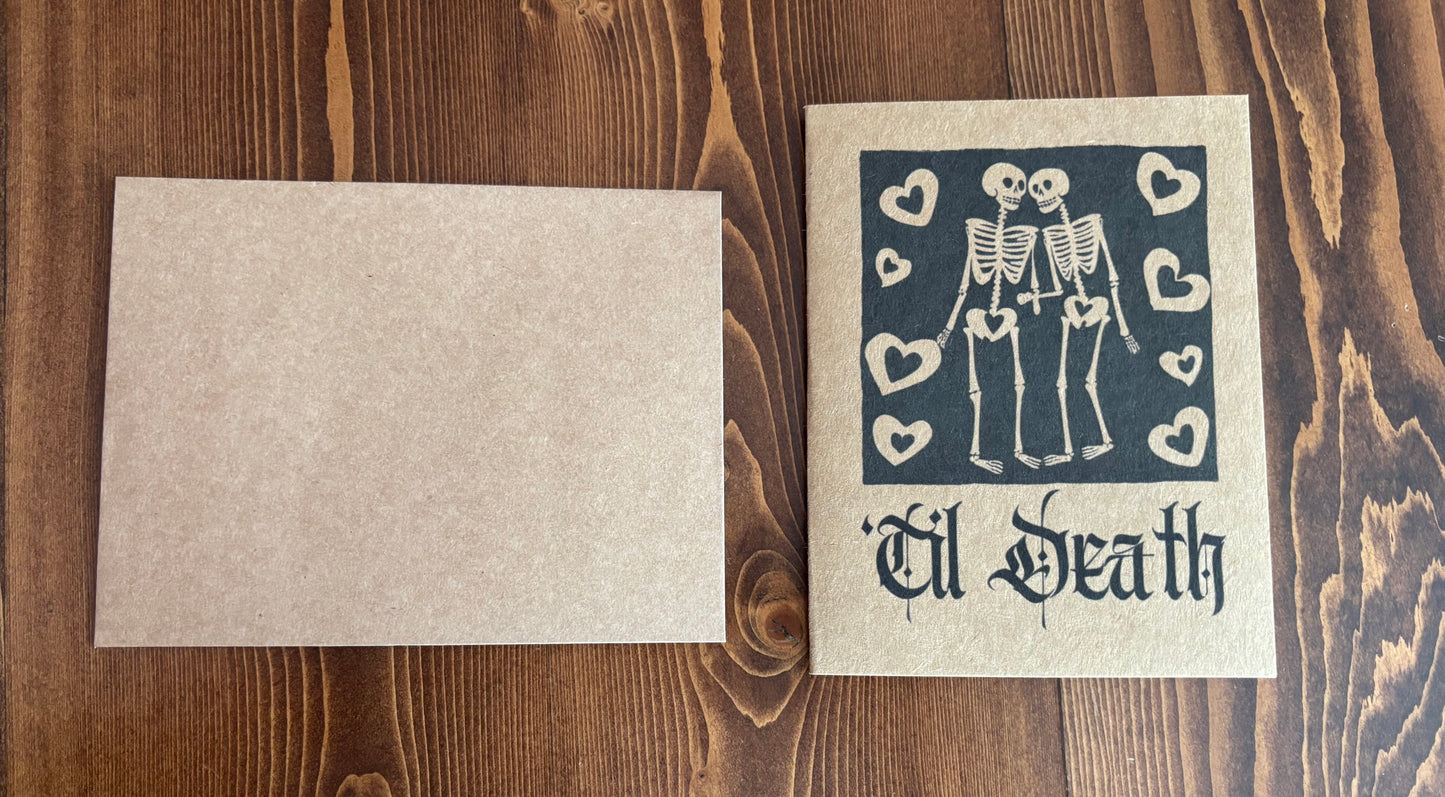 'Til Death Skeleton - Greeting Card