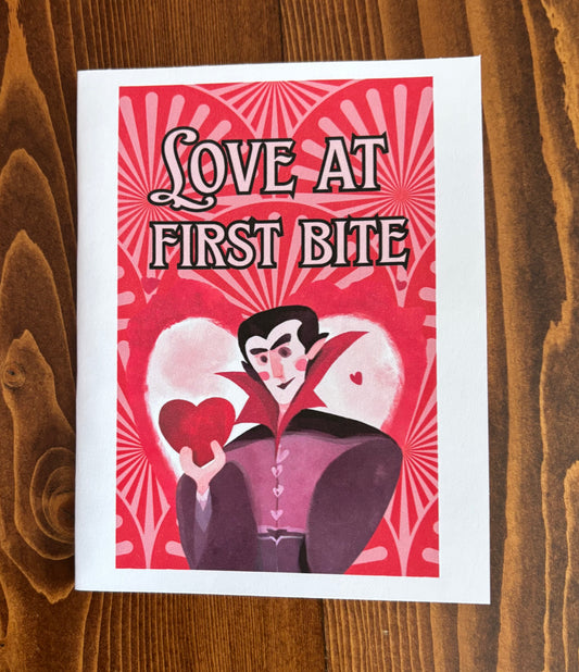 Love at First Bite Vampire - Greeting Card