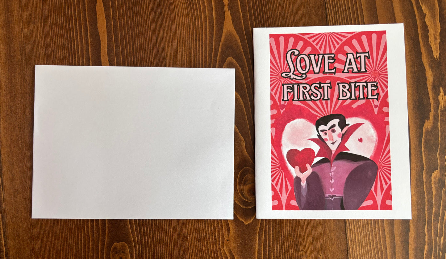 Love at First Bite Vampire - Greeting Card