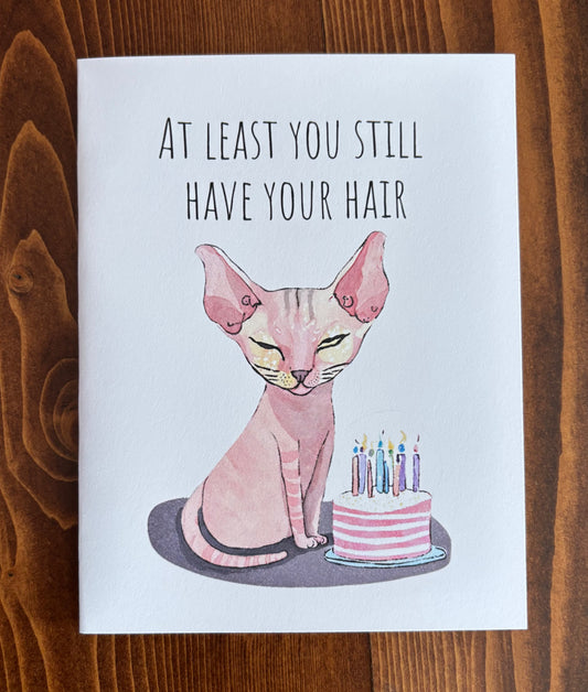 Hairless Cat Birthday - Greeting Card