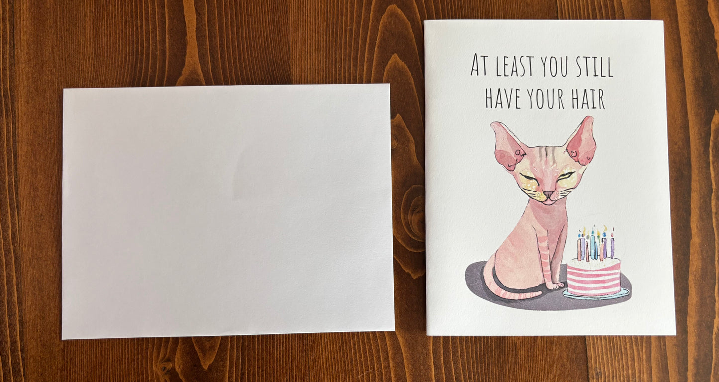 Hairless Cat Birthday - Greeting Card