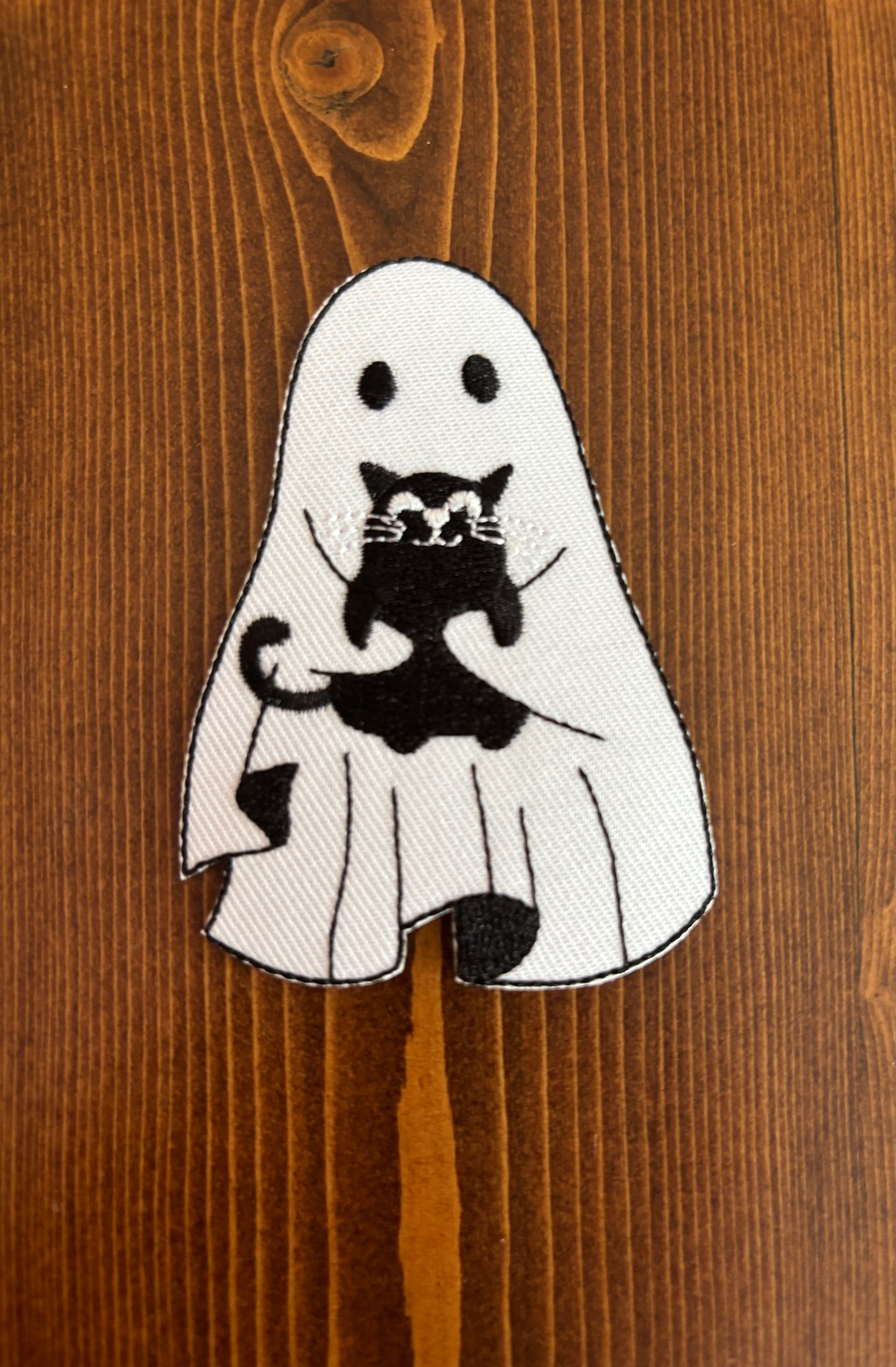 Cute Ghost with Black Kitty - Patch