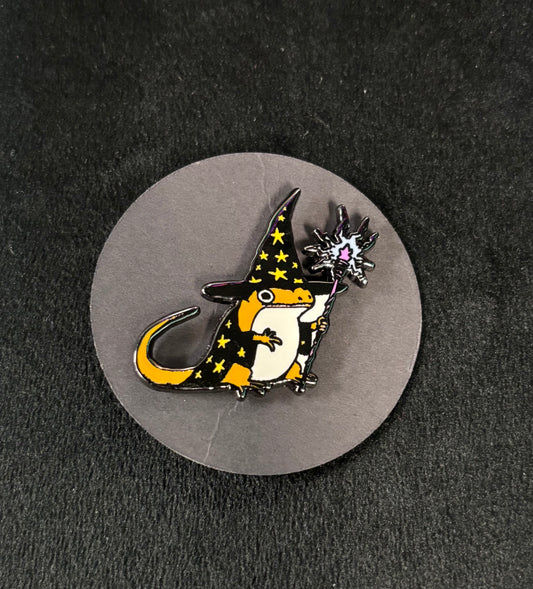 Orange Lizard Wizard - Pin