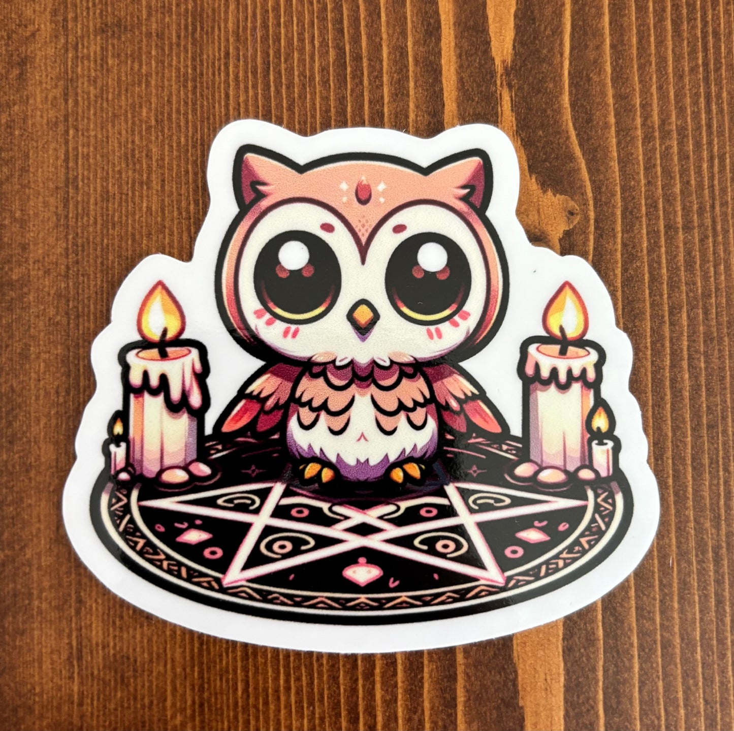Owl Pentagram - Sticker