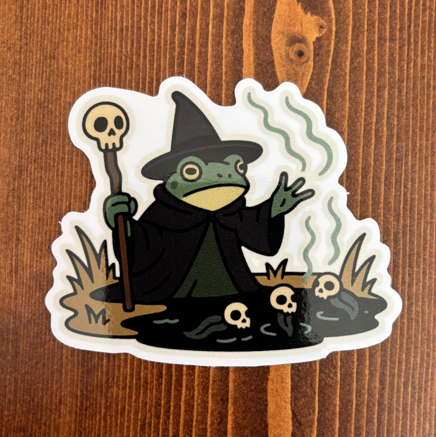 Witch Frog Necromancer - Sticker