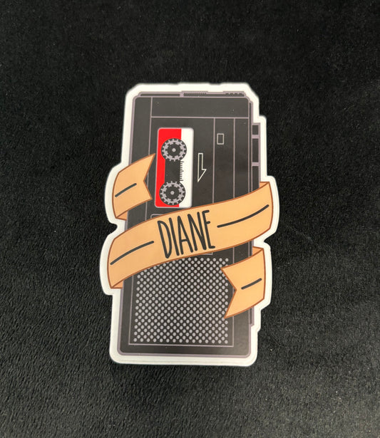 Twin Peaks Diane Tape Recorder - Sticker