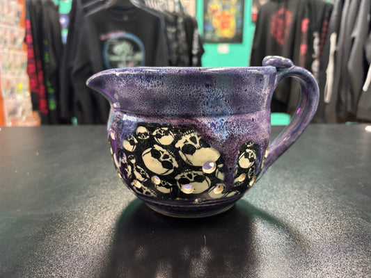 Purple and Black Skull - Ceramic Berry Bowl