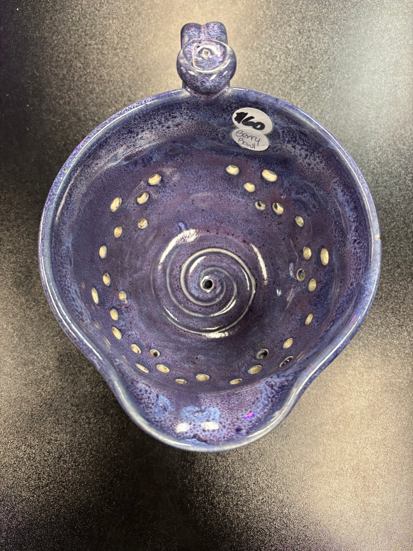 Purple and Black Skull - Ceramic Berry Bowl