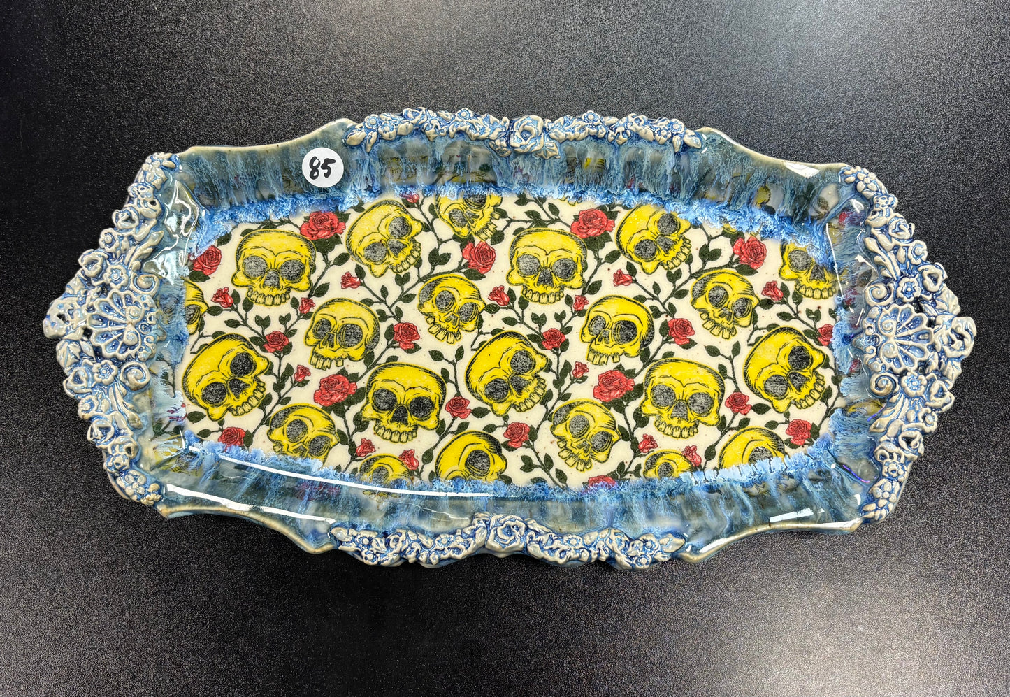 Yellow Skull - Ceramic Platter