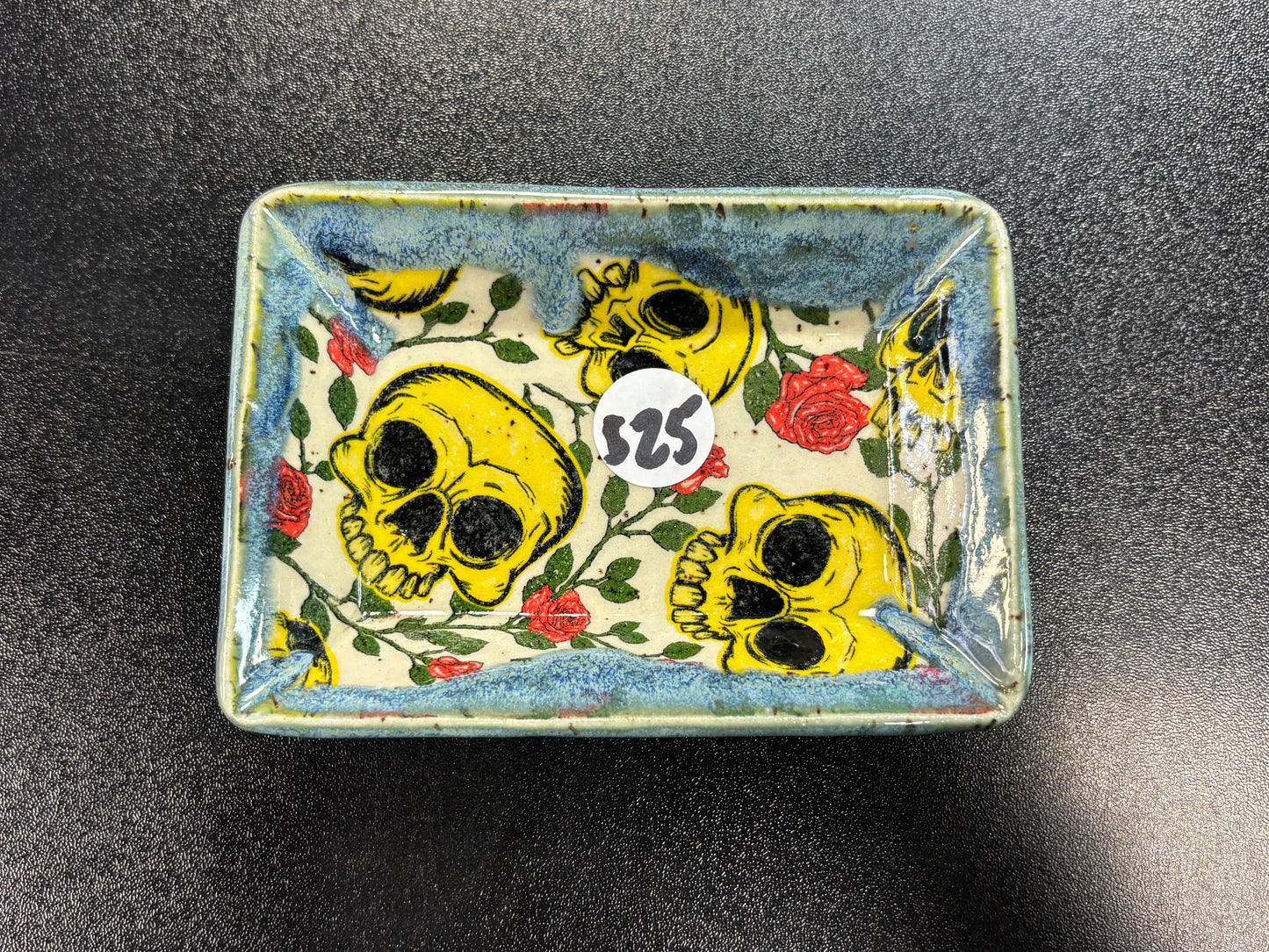 Yellow Skull - Ceramic Trinket Tray