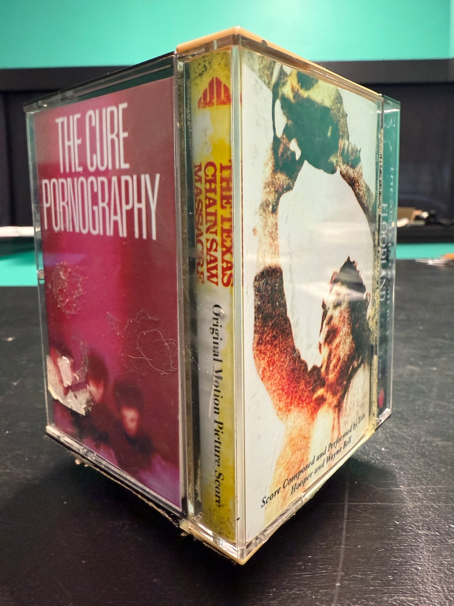 Cassette Display Holder: Texas Chanisaw, NIN, The Cure