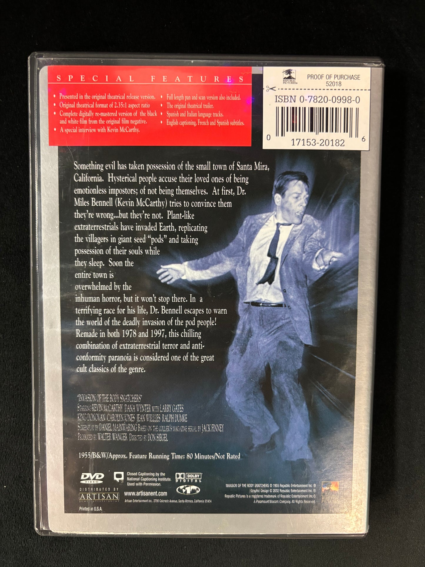 Invasion of the Body Snatchers (1956) - DVD - used