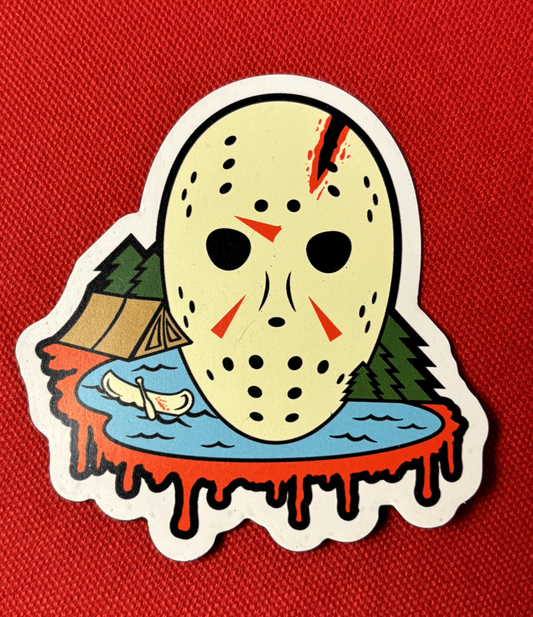 Jason, mask and lake - magnet