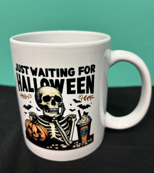 Just Waiting for Halloween - mug