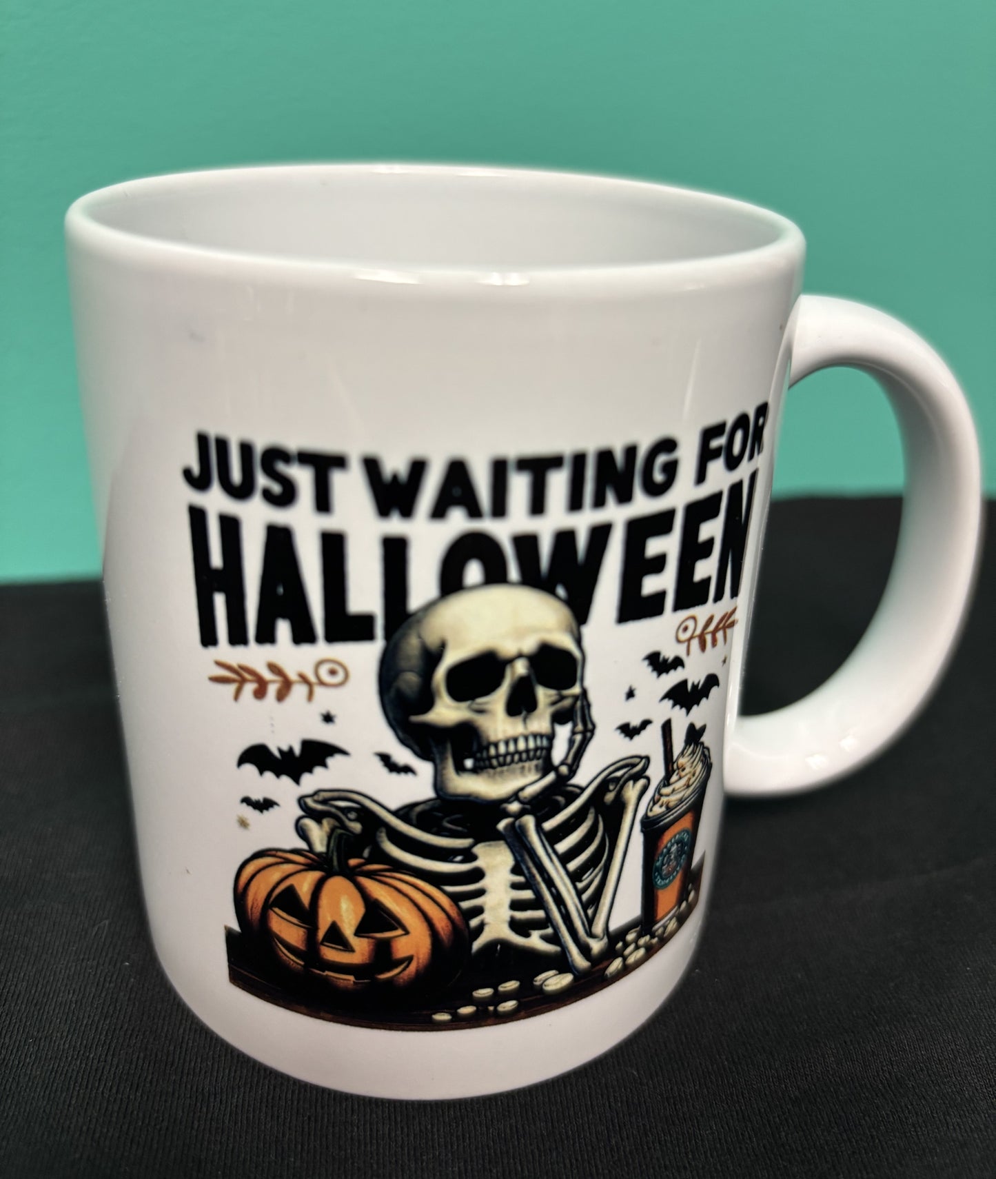 Just Waiting for Halloween - mug