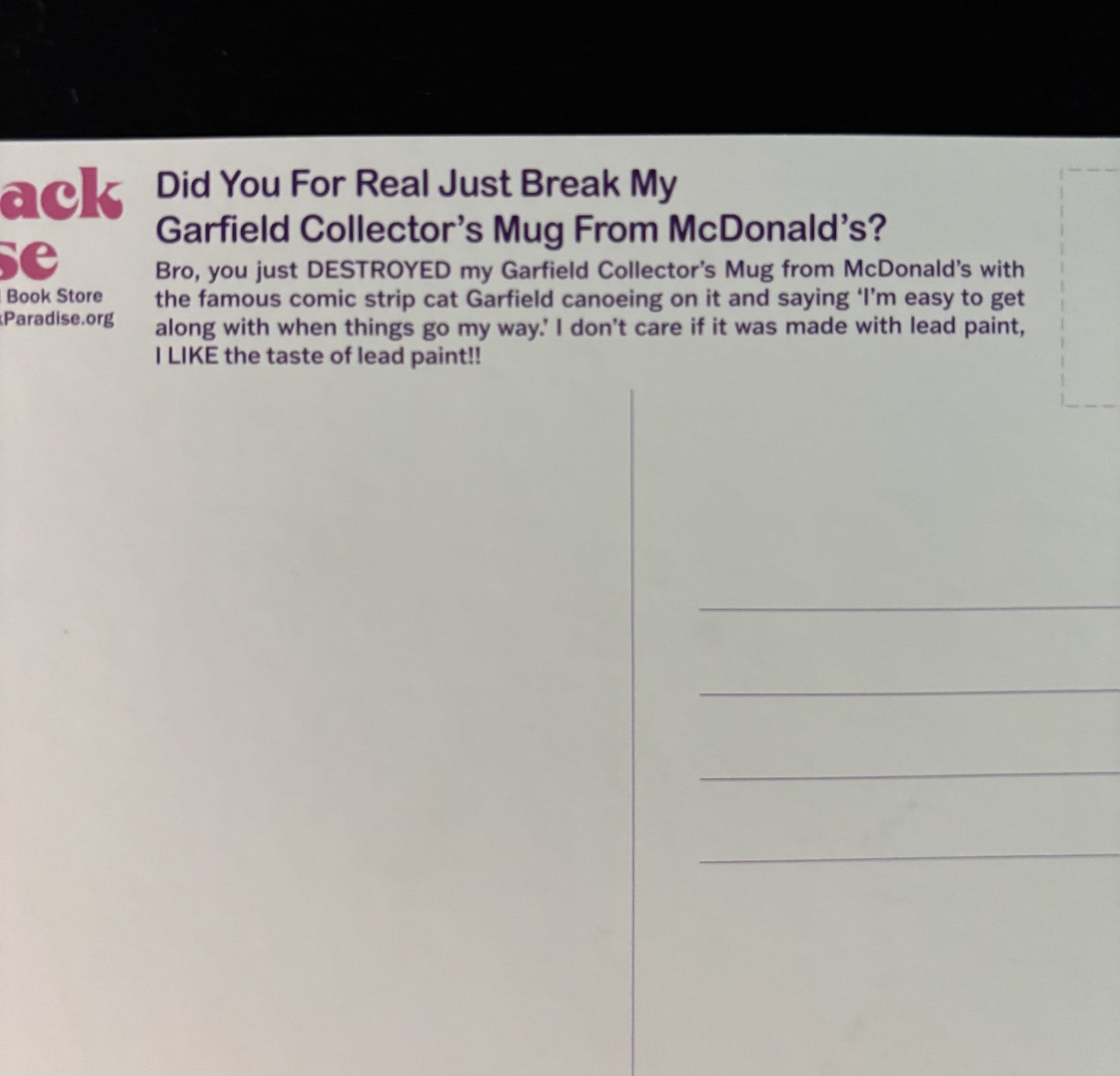 Did You For Real... - postcard
