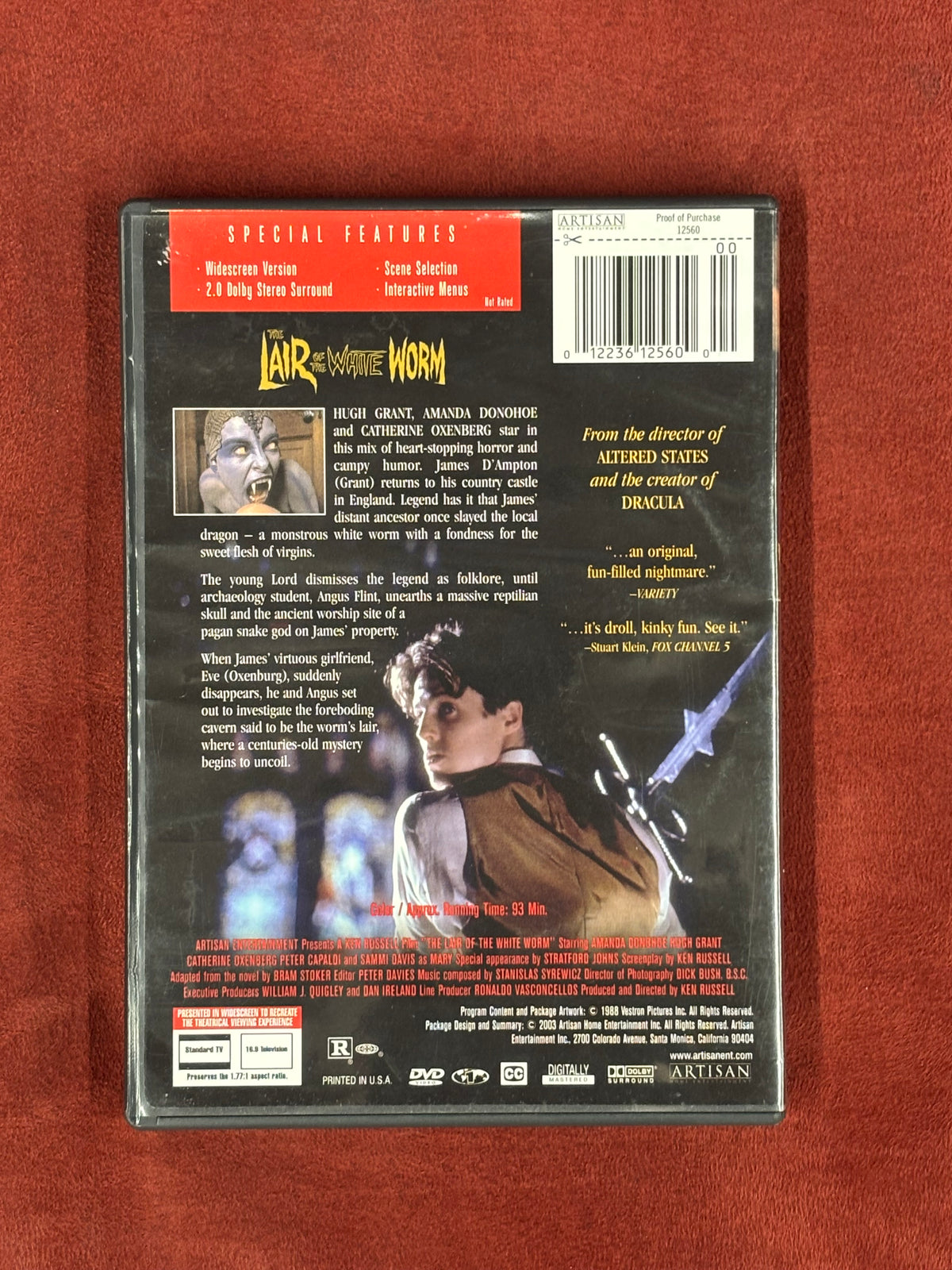 The Lair of the White Worm (1988) - DVD - used