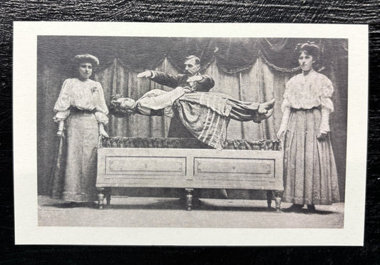 Levitating Woman - postcard