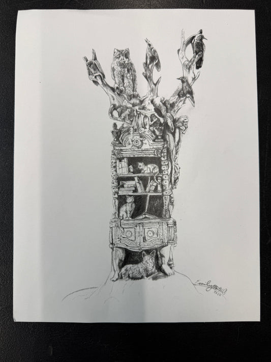 Log Carving - Greeting Card