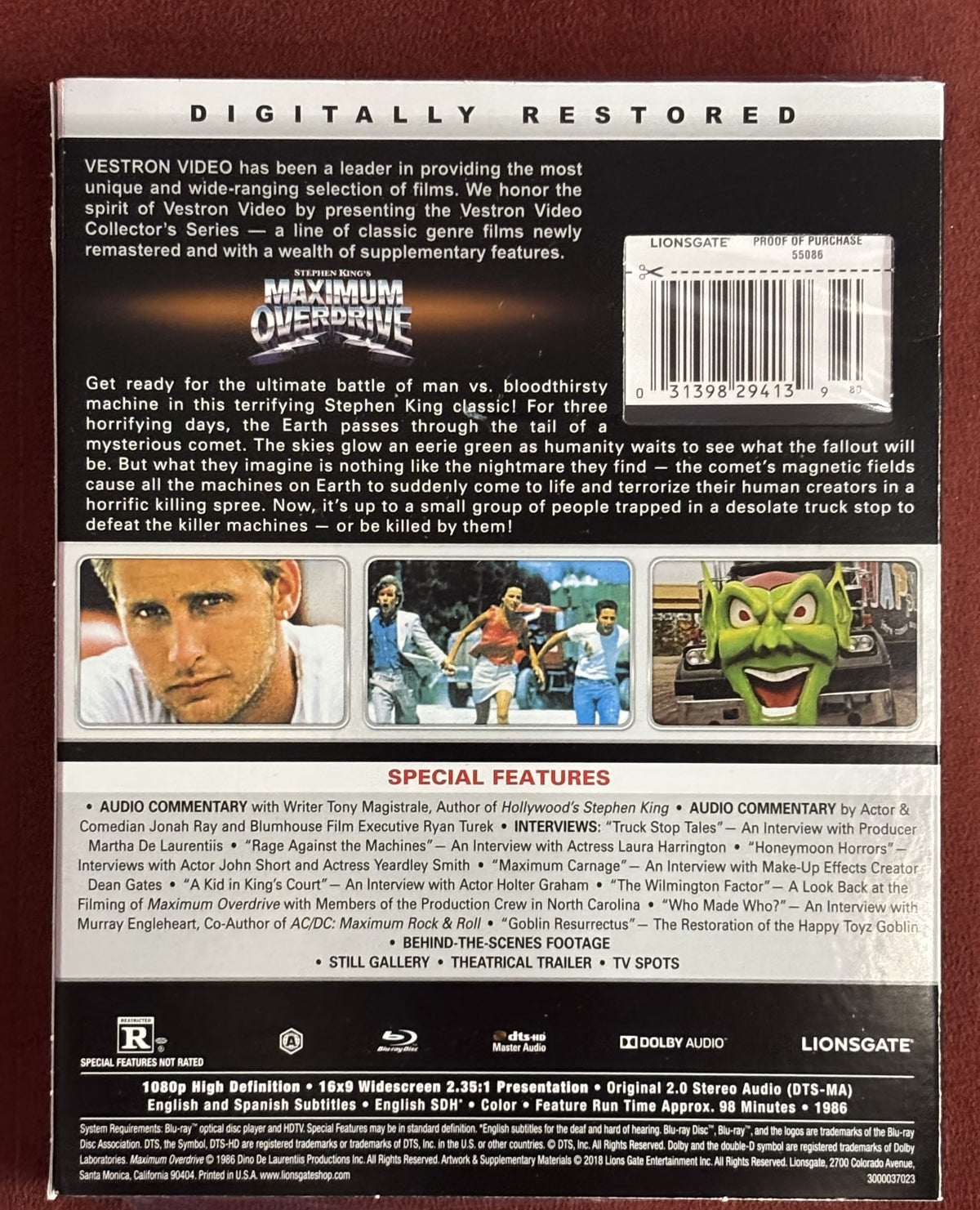 Maximum Overdrive (1986) - Blu-ray - new