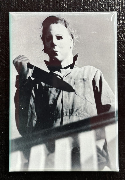 Michael Myers, black and white - magnet
