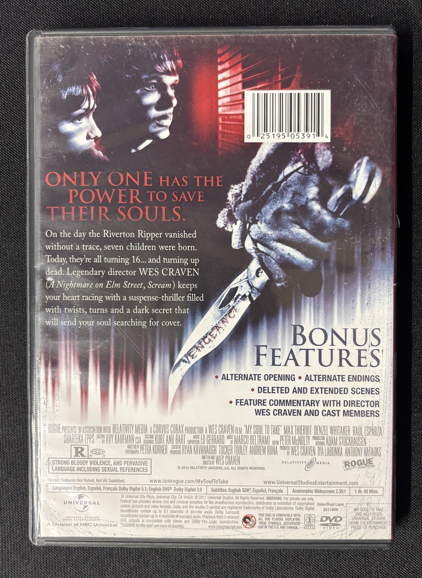 My Soul to Take (2010) - DVD - used