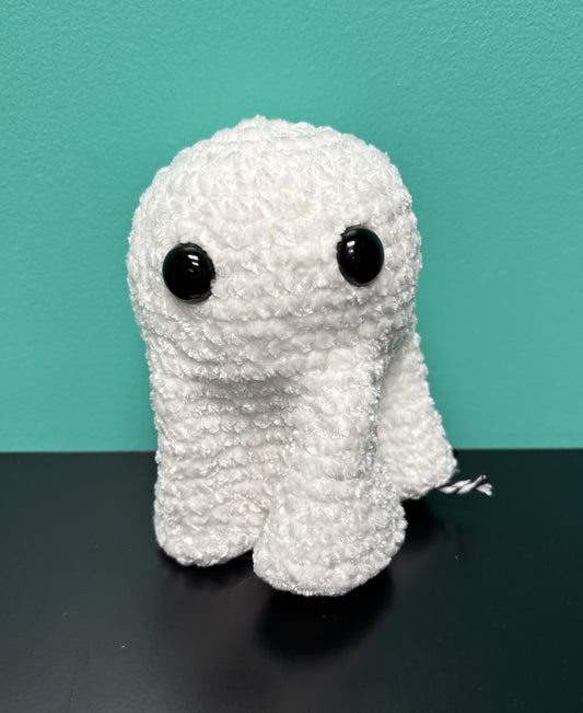 No Feet Ghost - crocheted creature