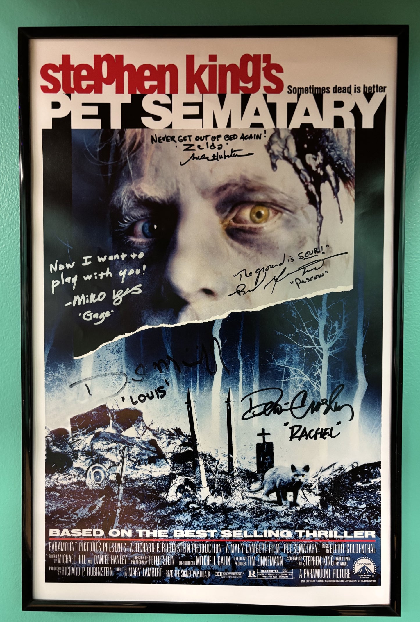 Pet Sematary (1989) - 11" x 17" autographed poster
