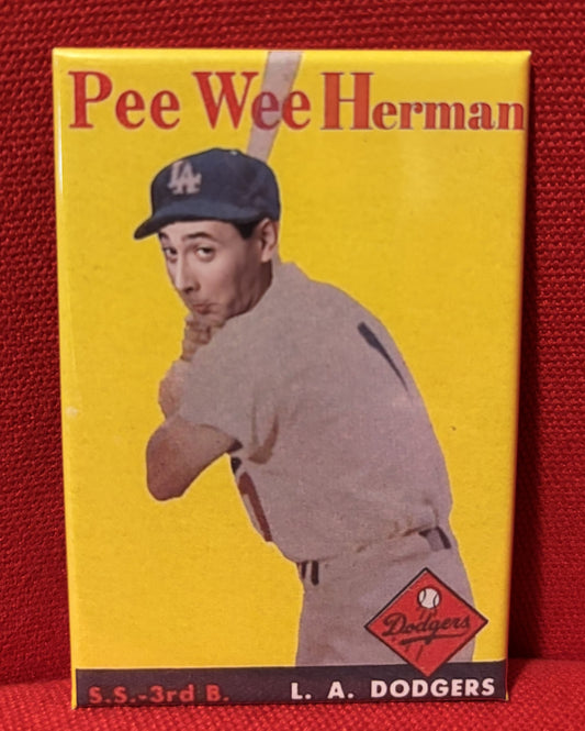 Pee Wee Baseball Card - magnet