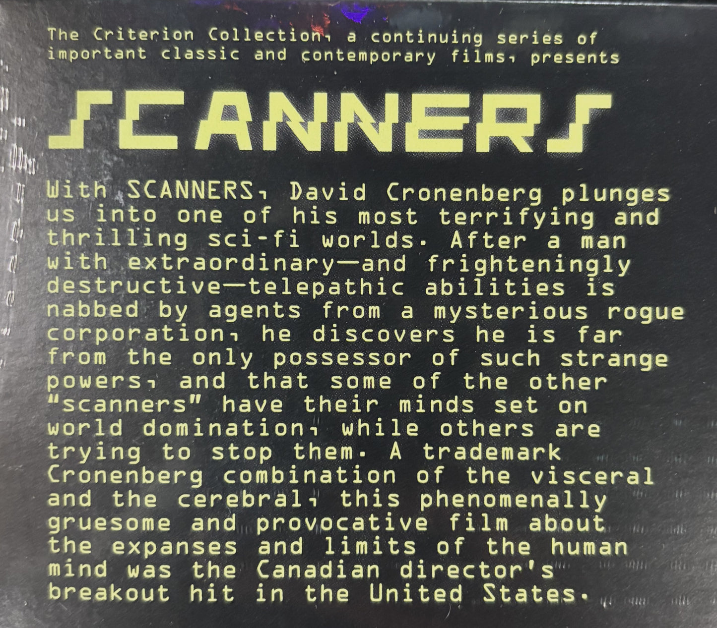 Scanners - Blu-ray - New - Criterion Collection