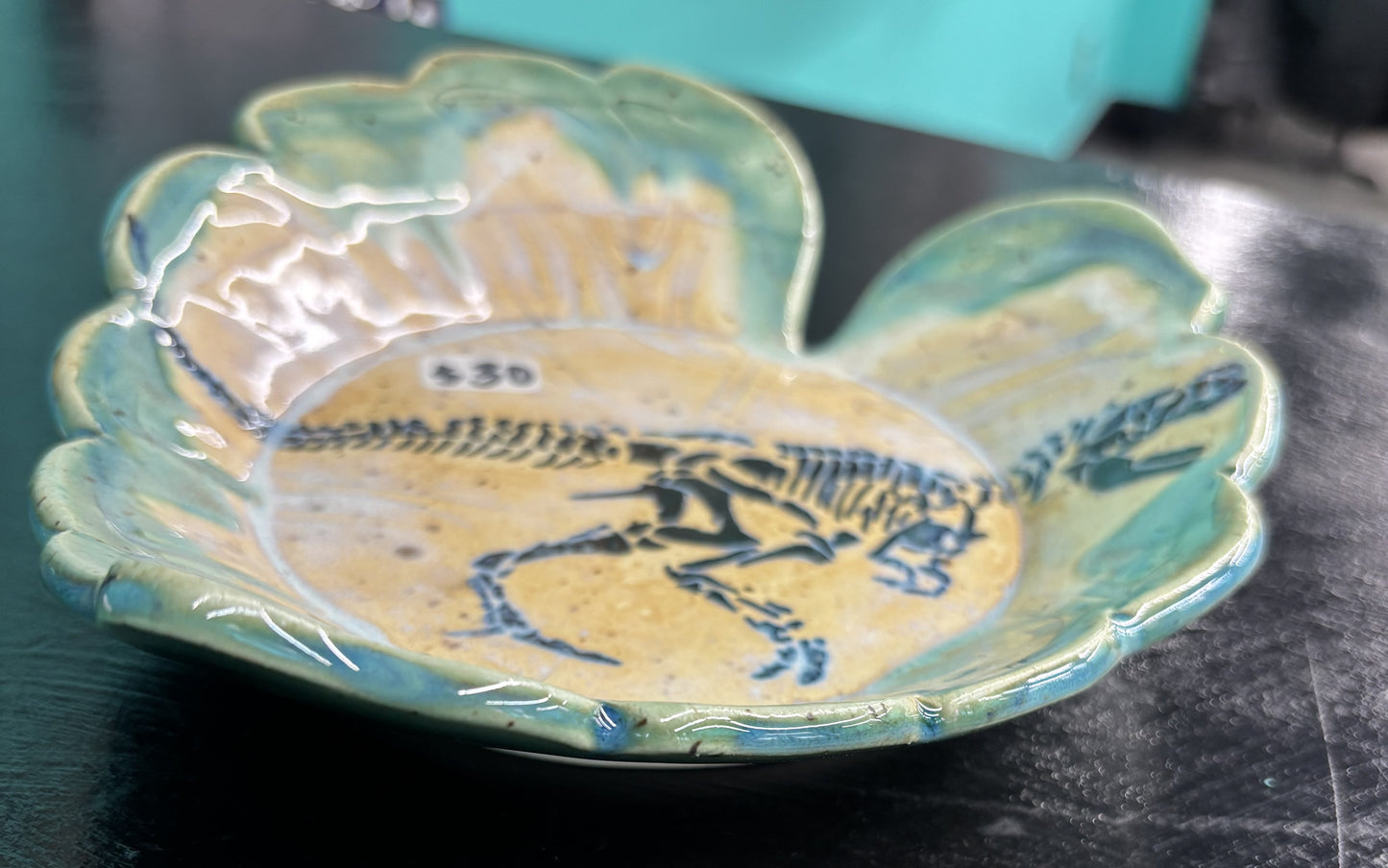 T-Rex Skeleton - Ceramic Trinket Tray
