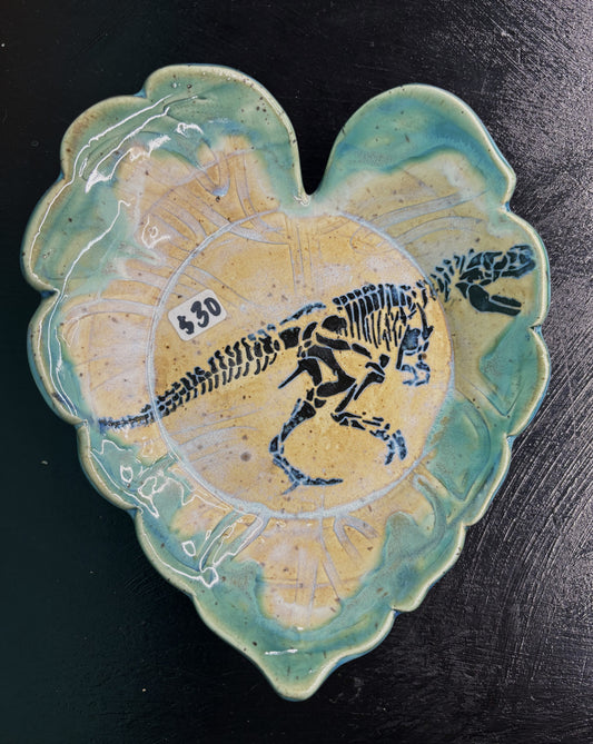 T-Rex Skeleton - Ceramic Trinket Tray