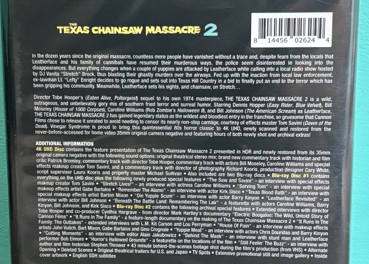 The Texas Chainsaw Massacre 2 (1986) - Blu-ray - new
