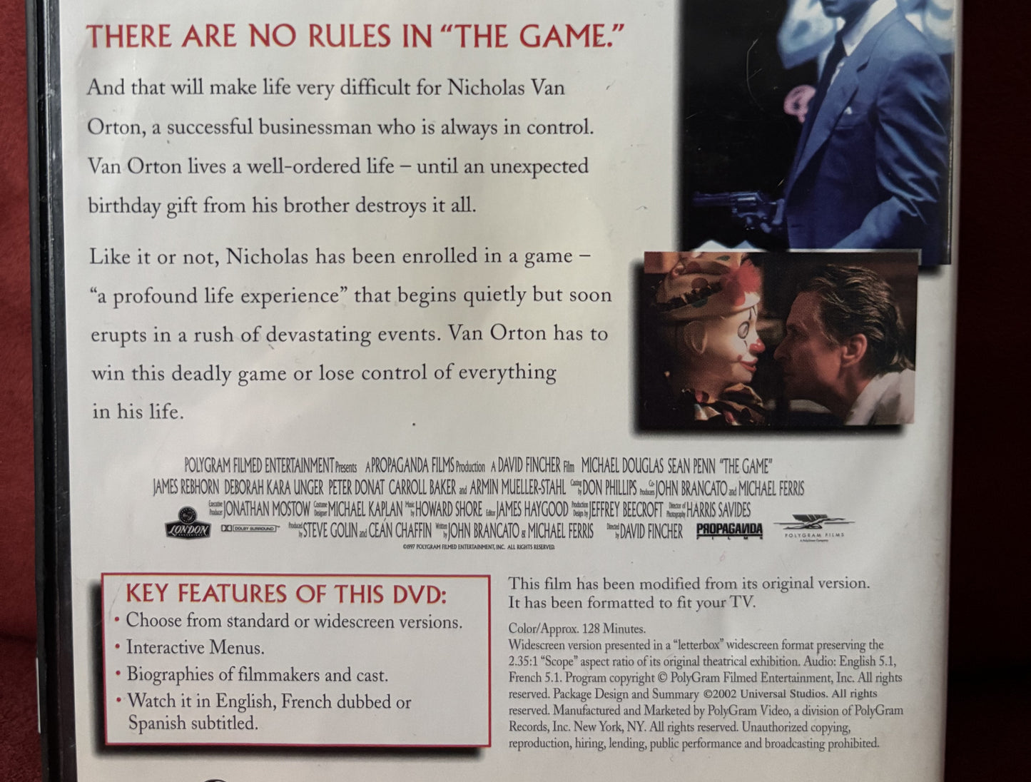 The Game (1997) - DVD - used