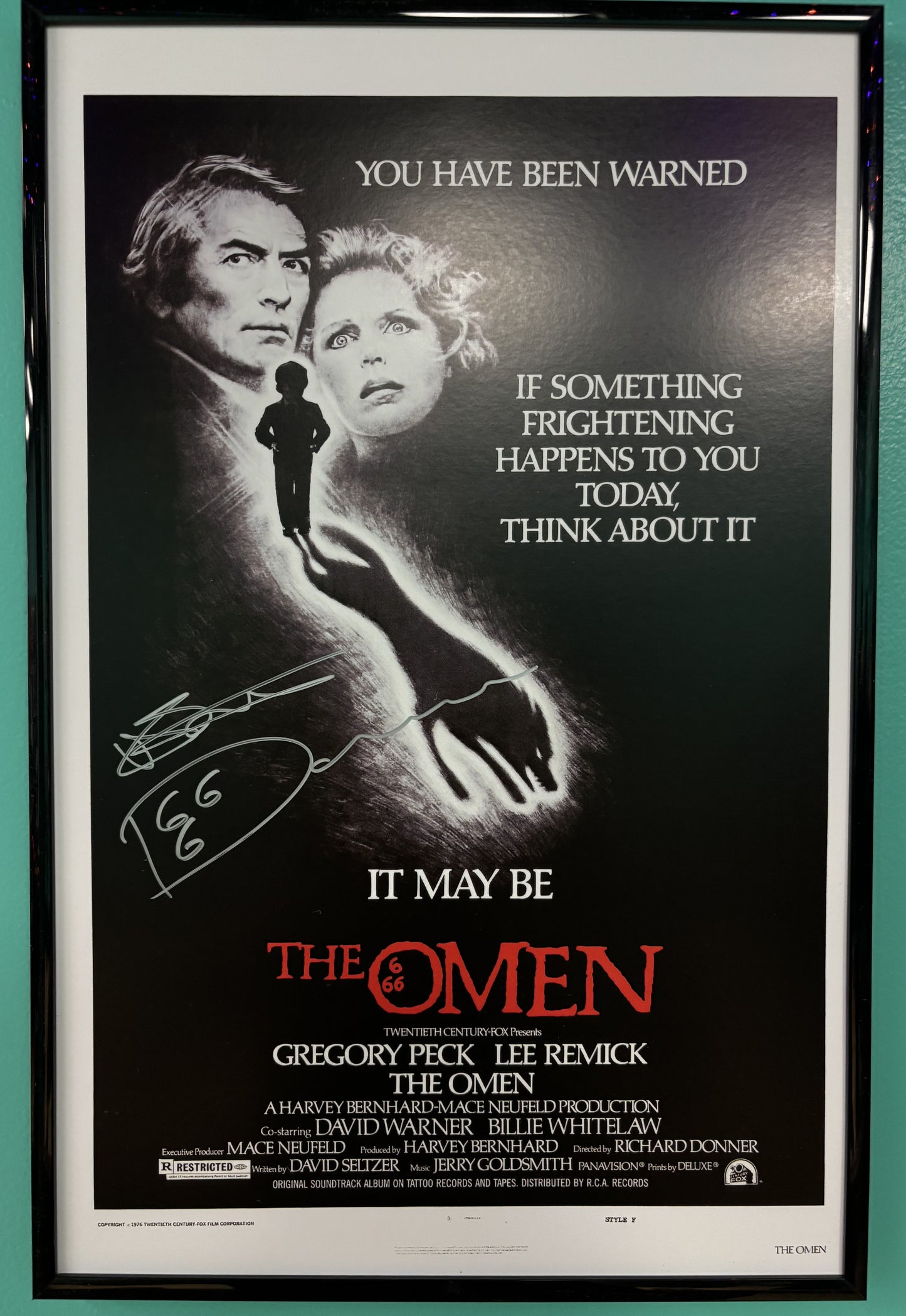 The Omen (1976) - 11" x 17" autographed poster