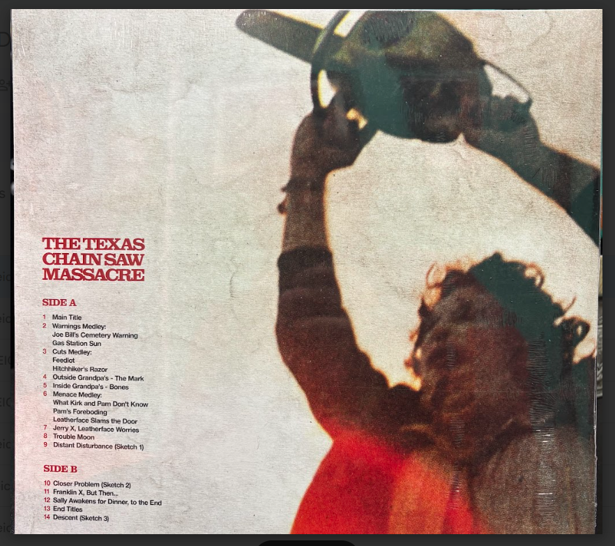 The Texas Chain Saw Massacre Soundtrack - Vinyl